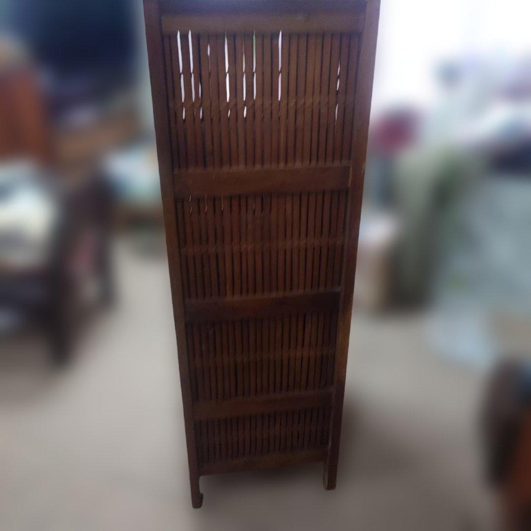 木製キャビネット 3段棚付きアジアン風✭取りに来て頂ける方お安くお譲り致します