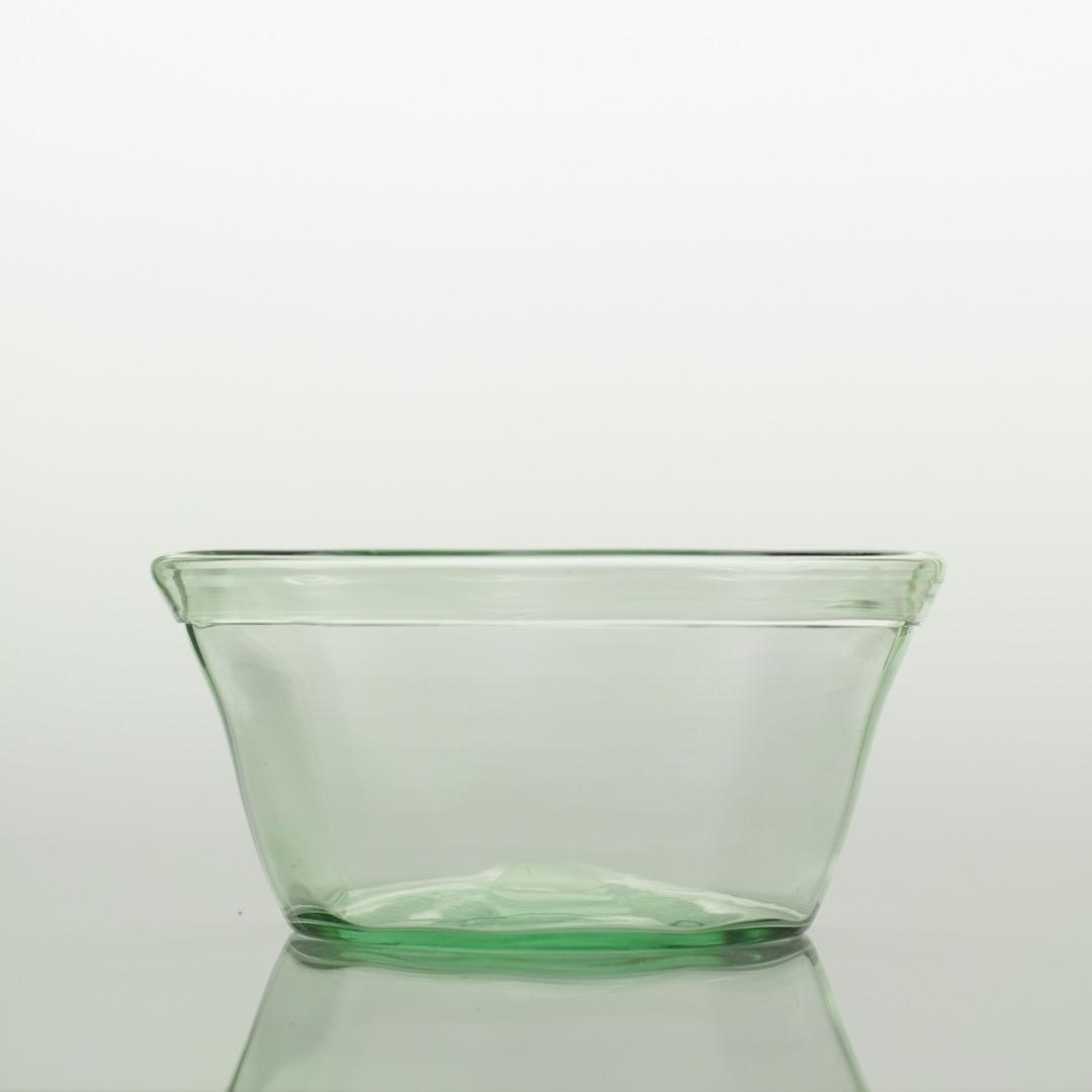 18-19世紀 スウェーデン 古い手吹きの色ガラスボウル鉢 アンティーク