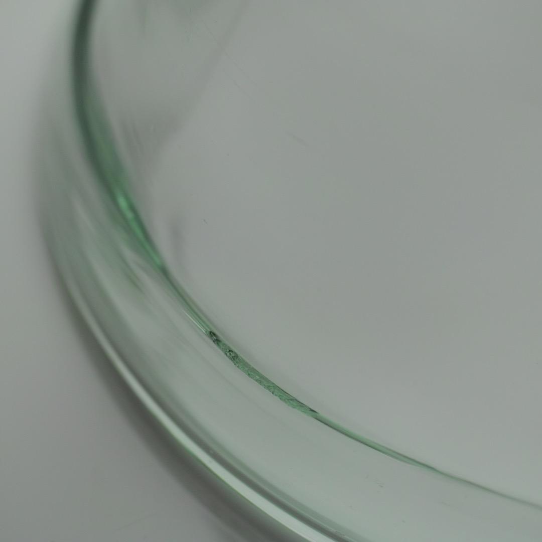 18-19世紀 スウェーデン 古い手吹きの色ガラスボウル鉢 アンティーク