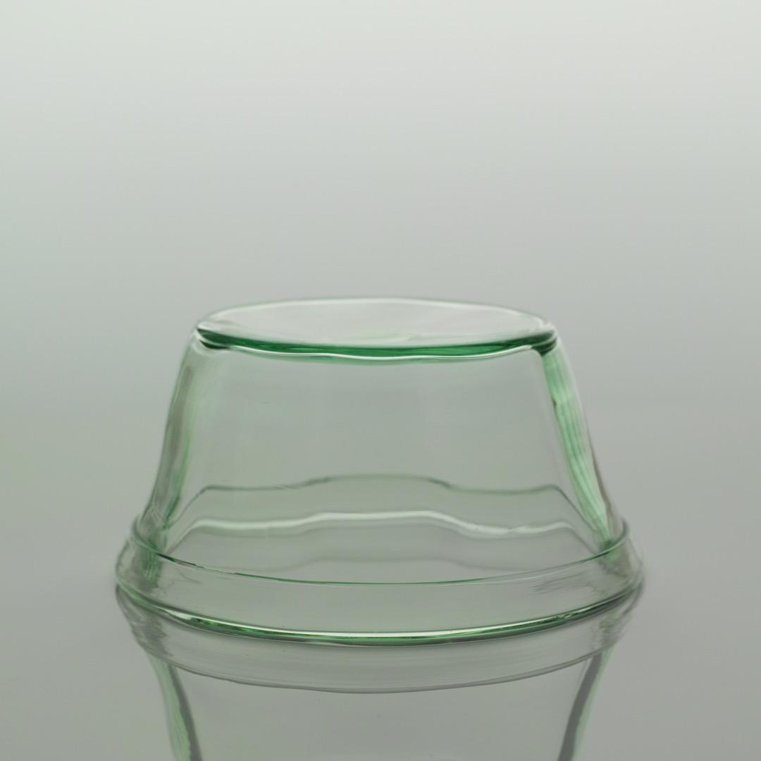 18-19世紀 スウェーデン 古い手吹きの色ガラスボウル鉢 アンティーク