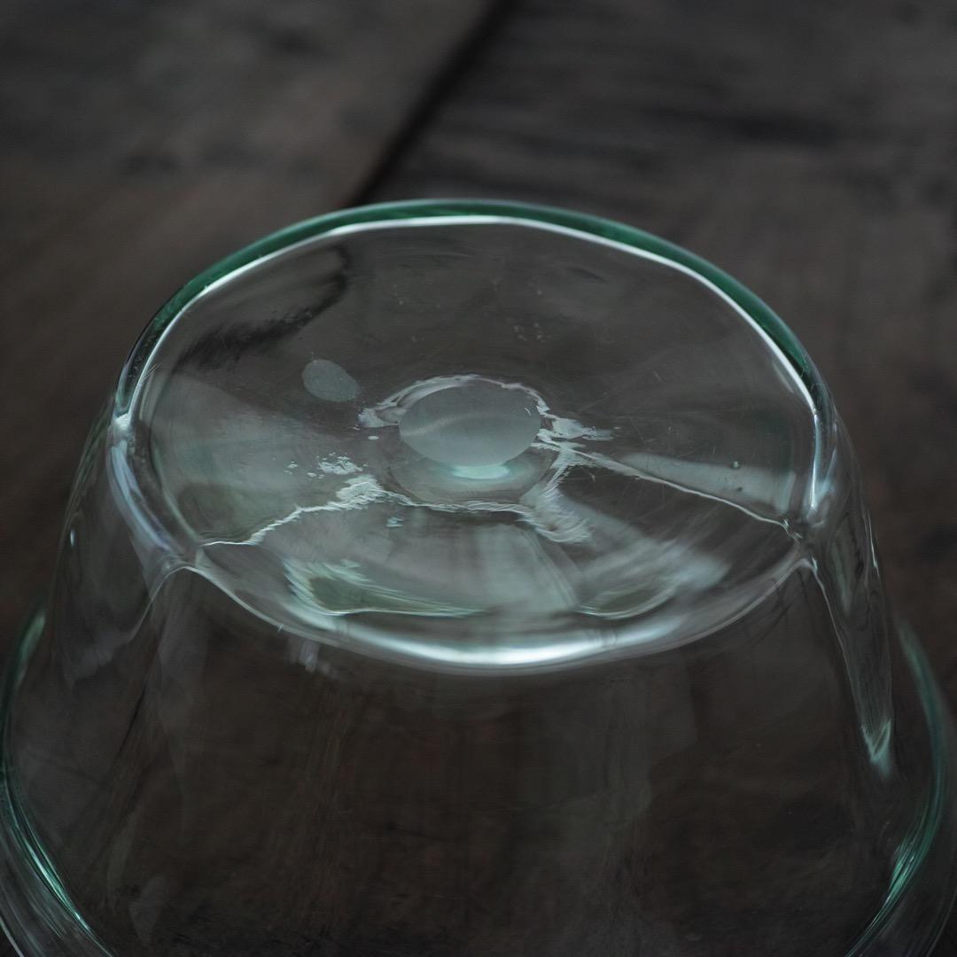 18-19世紀 スウェーデン 古い手吹きの色ガラスボウル鉢 アンティーク