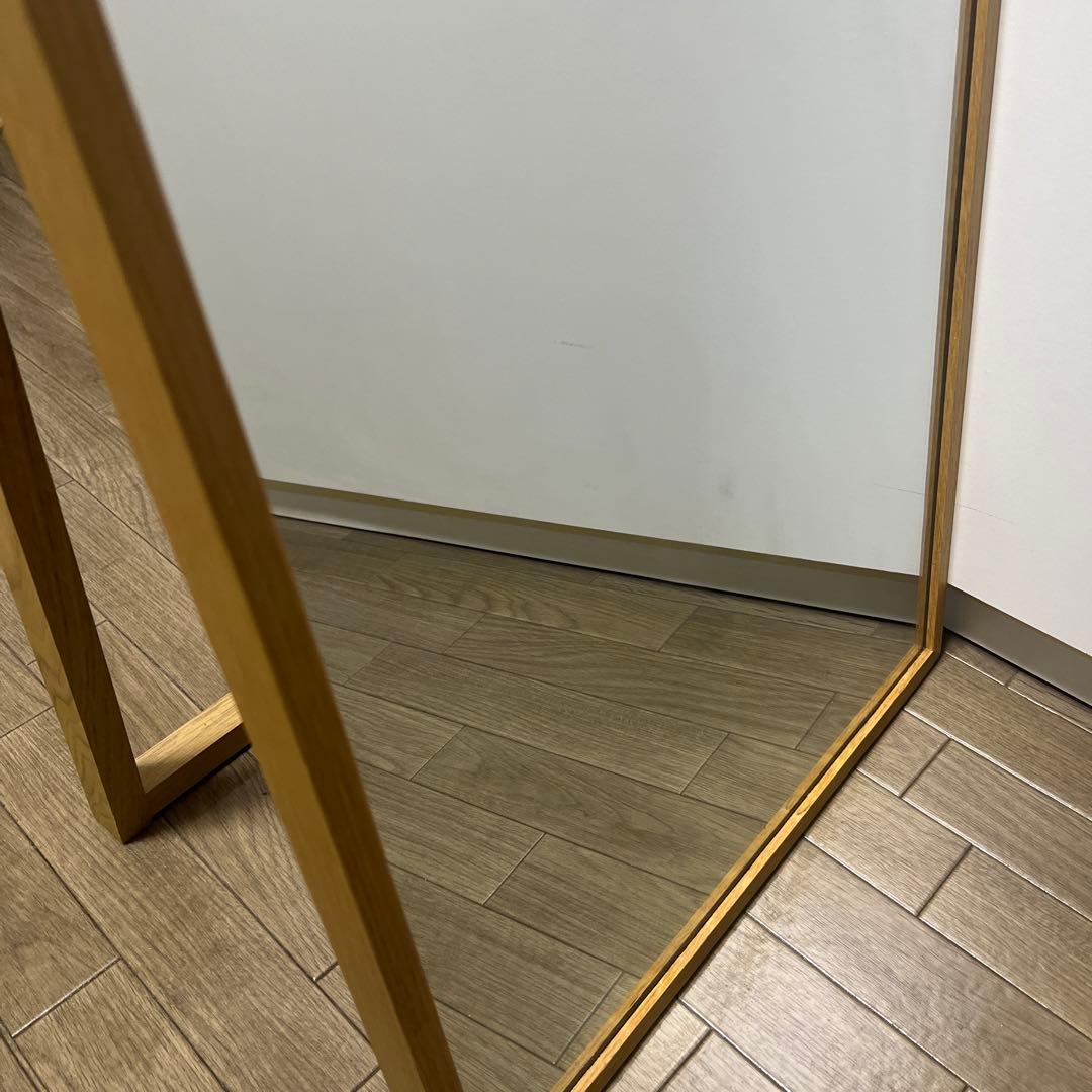 無印良品 オーク材スタンドミラー 大