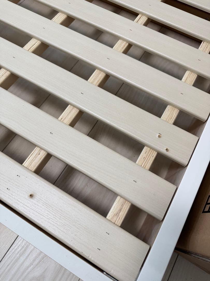 ニトリダブルベッドフレーム ダブルベッド フレーム 白 NITORI