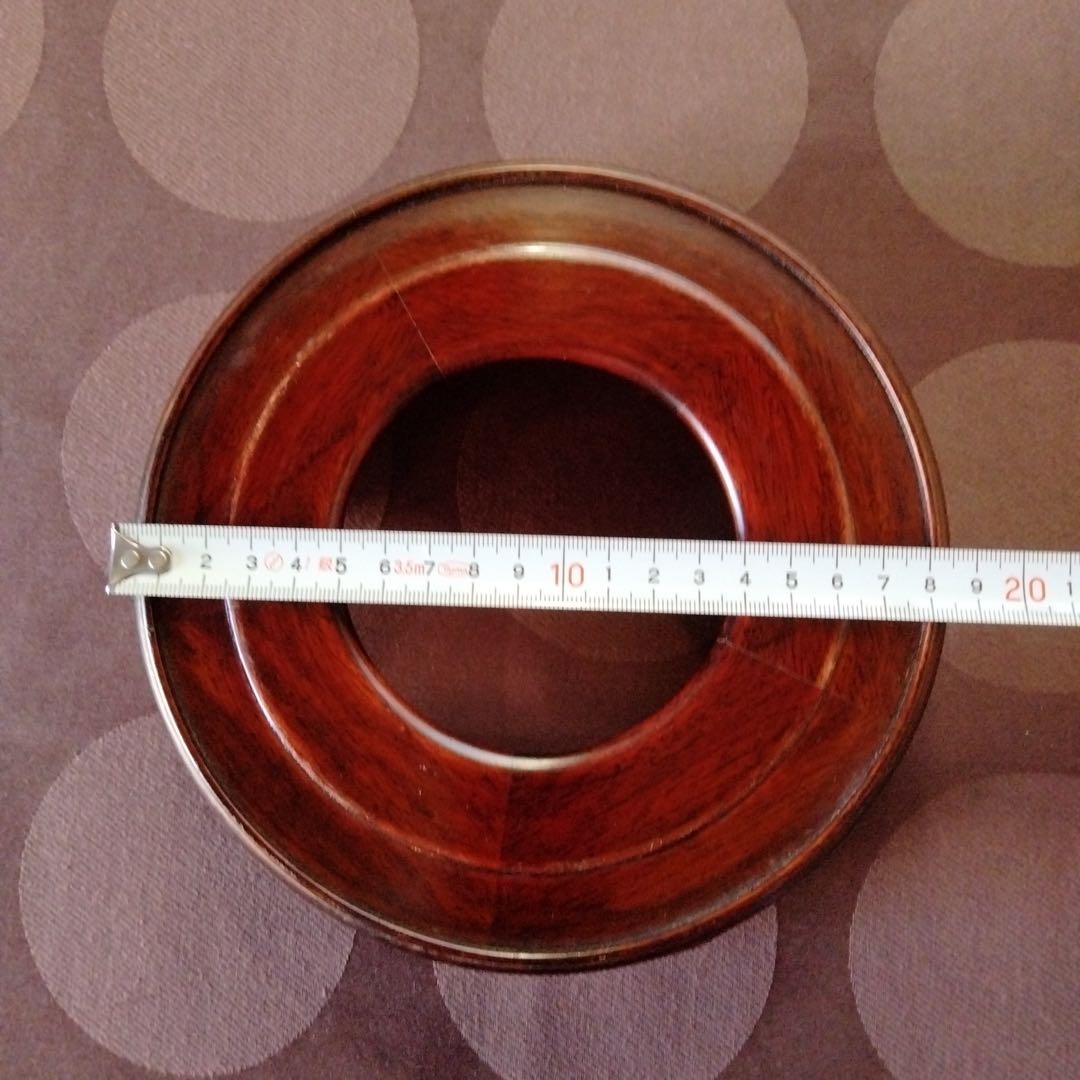 陶磁器大器を乗せる安定した鑑賞台蓮華台座最高級天然唐木細工精製高級感のあるもの