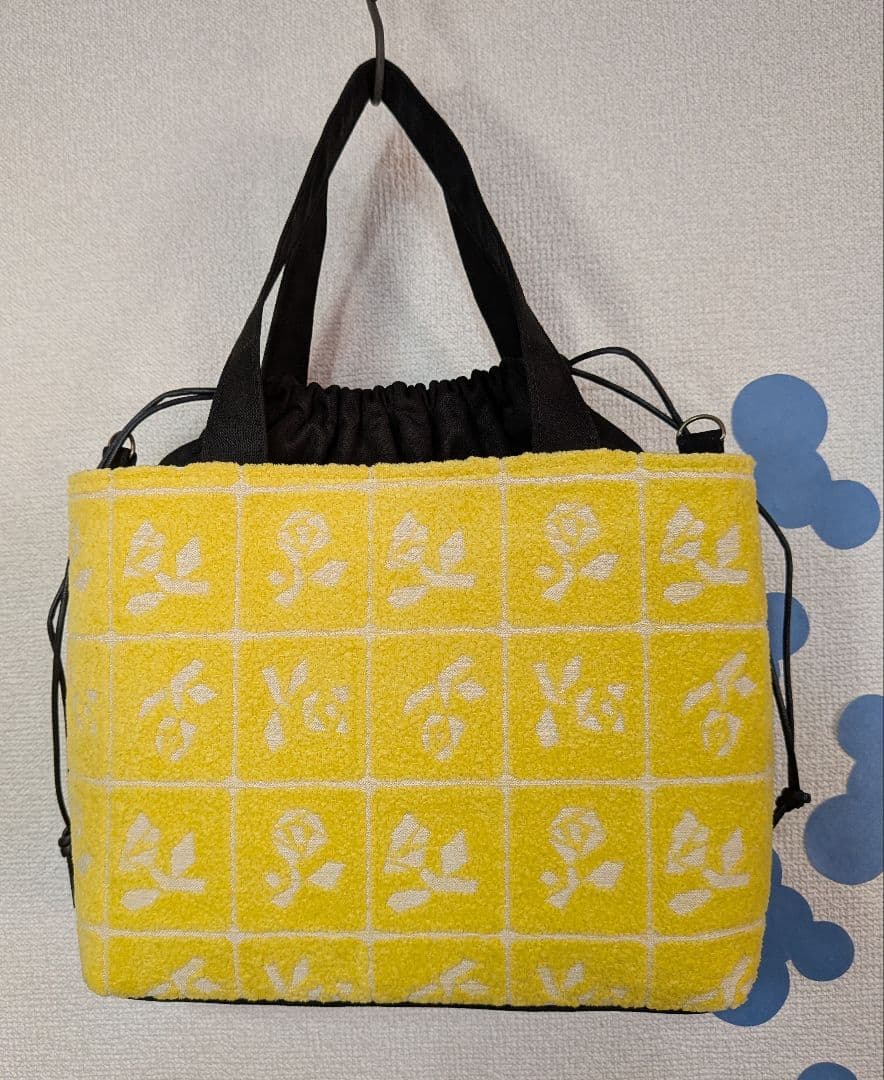 あおり巾着トートバッグ×ミナペルホネン