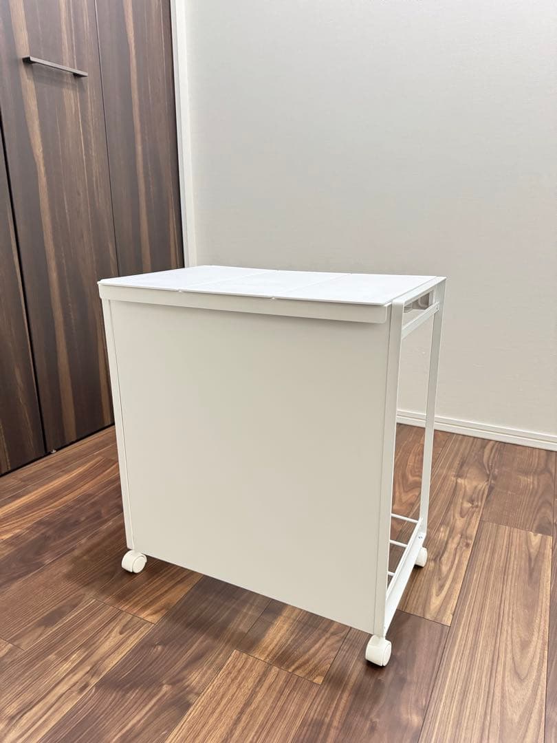 蓋付き目隠し分別ダストワゴン タワー 3分別