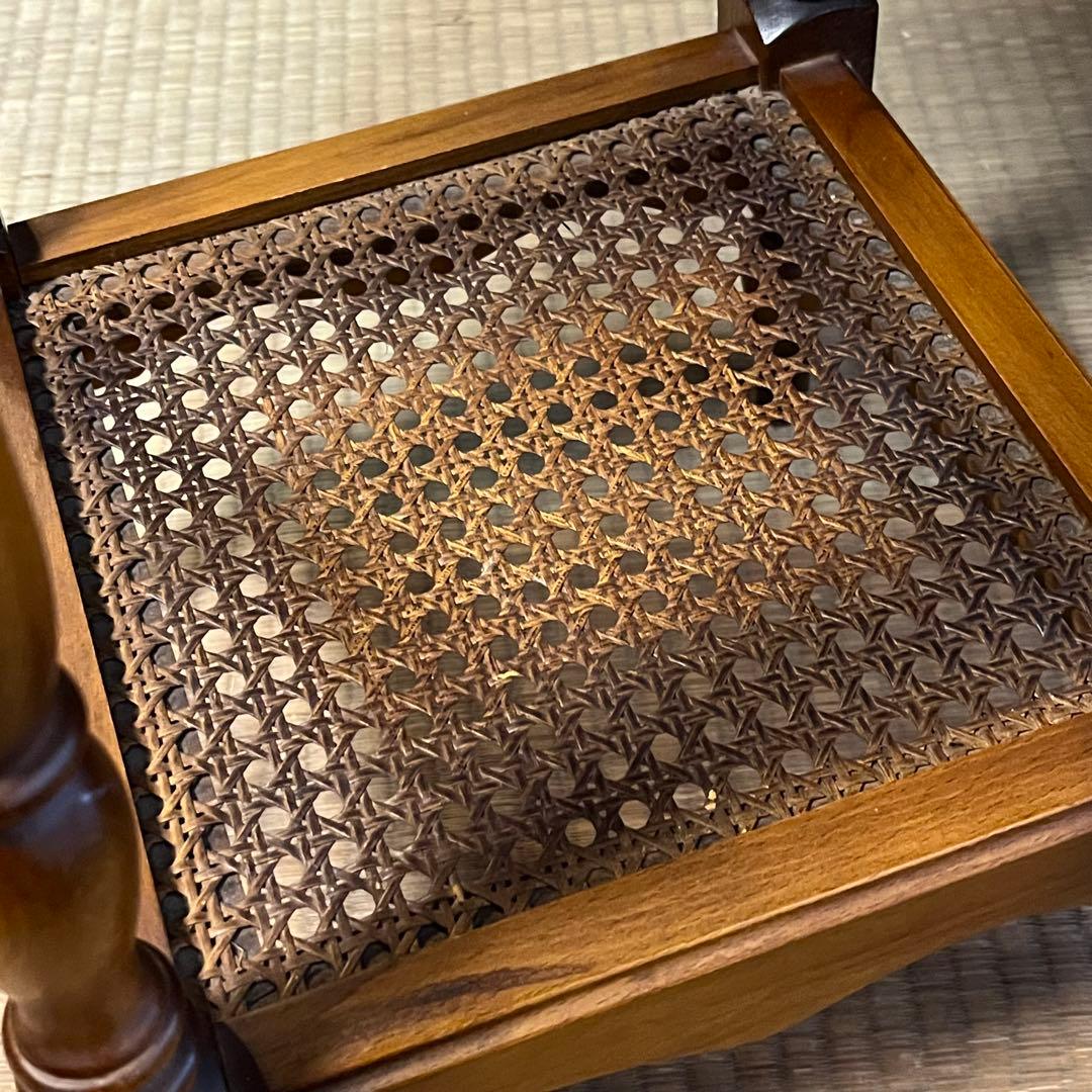 カリモク ナイトテーブル ラタン 花台 サイドテーブル 電話台 - メルカリ