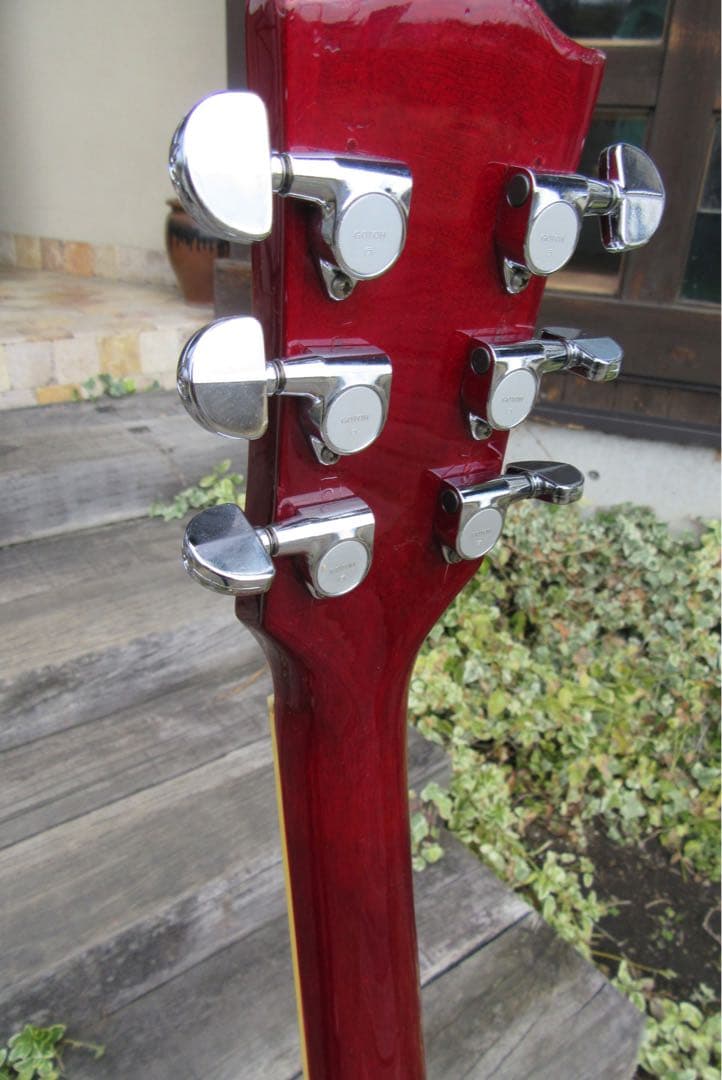 Navigator エレキギター 赤 セミアコ バーズアイ - メルカリ