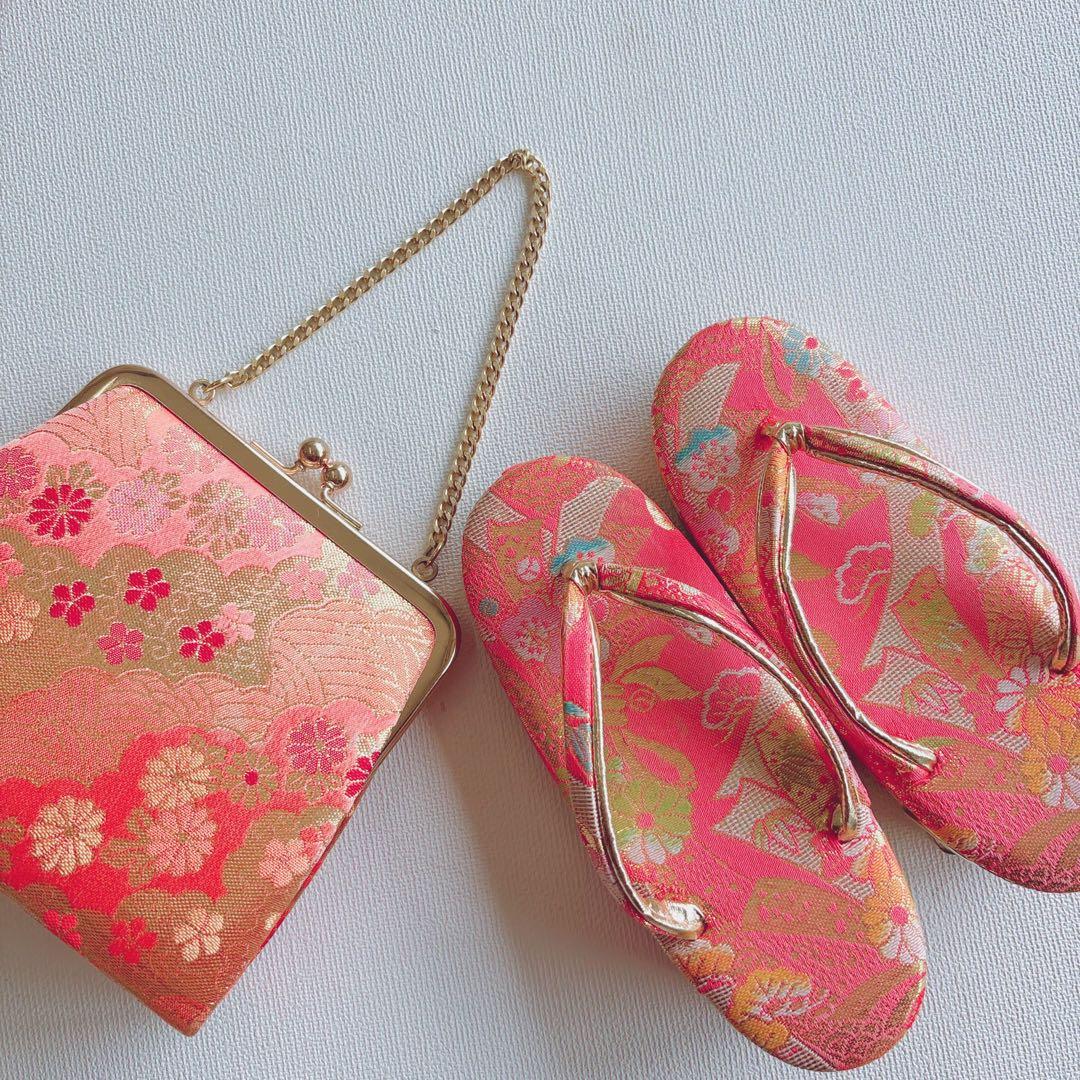 フルセット　七五三７歳女の子　上品　総絞り　緑　黒袋帯　菊　小物セット　7063