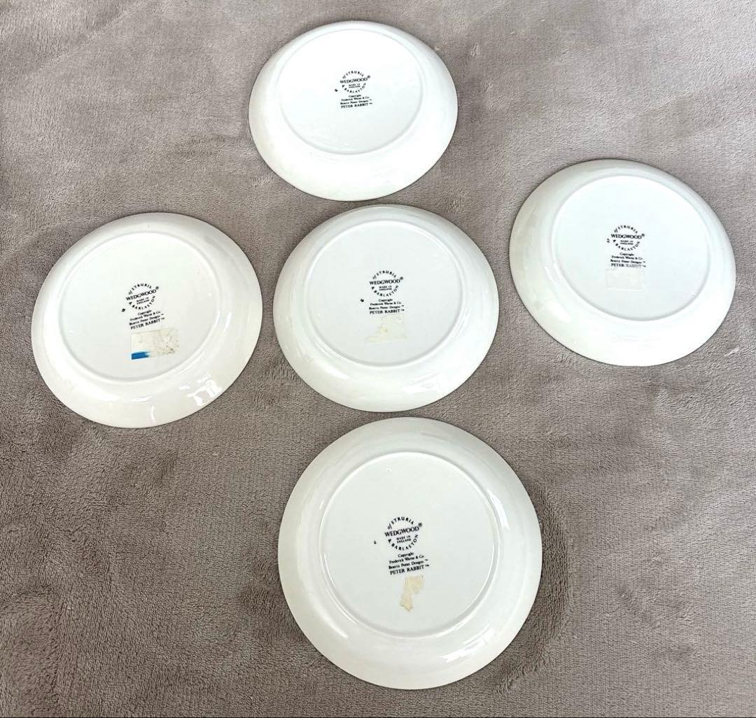  ウェッジウッドピーターラビット　コンポート皿　5枚組　 旧刻印