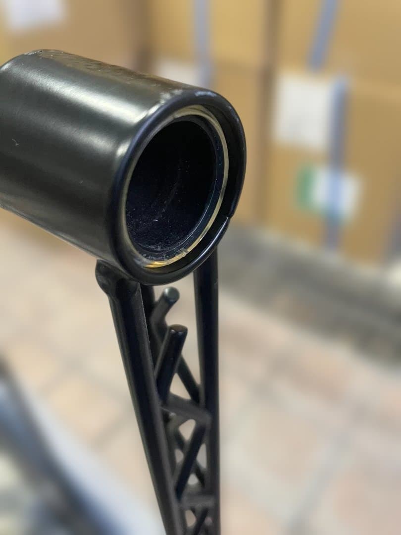 HOME ERECTA 3方クロスバー黒アクリル板×3※ポール天キャップ1個無し