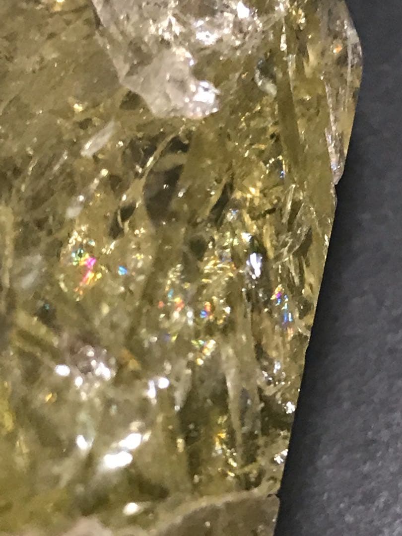 レインボーシトリン 六角柱