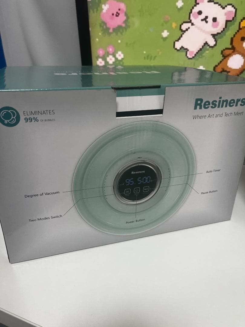 Resiners 樹脂バブルリムーバー 9分以内に素早く気泡を除去 ャンバー