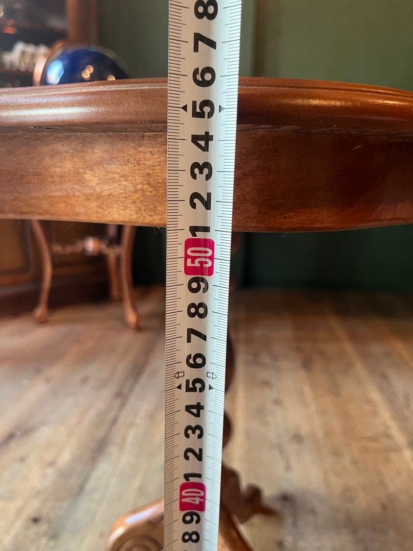 サイドテーブル コーヒーテーブル 猫脚 象嵌 アンティーク 花台 コンソール