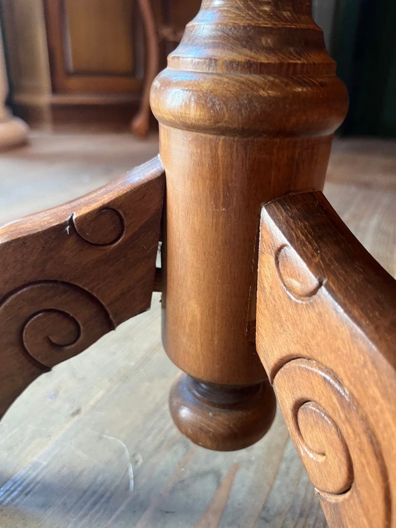 サイドテーブル コーヒーテーブル 猫脚 象嵌 アンティーク 花台 コンソール