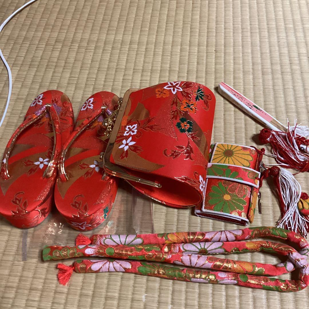 七五三小柄7歳フルセット　帯幅14、5センチ　草履21センチ