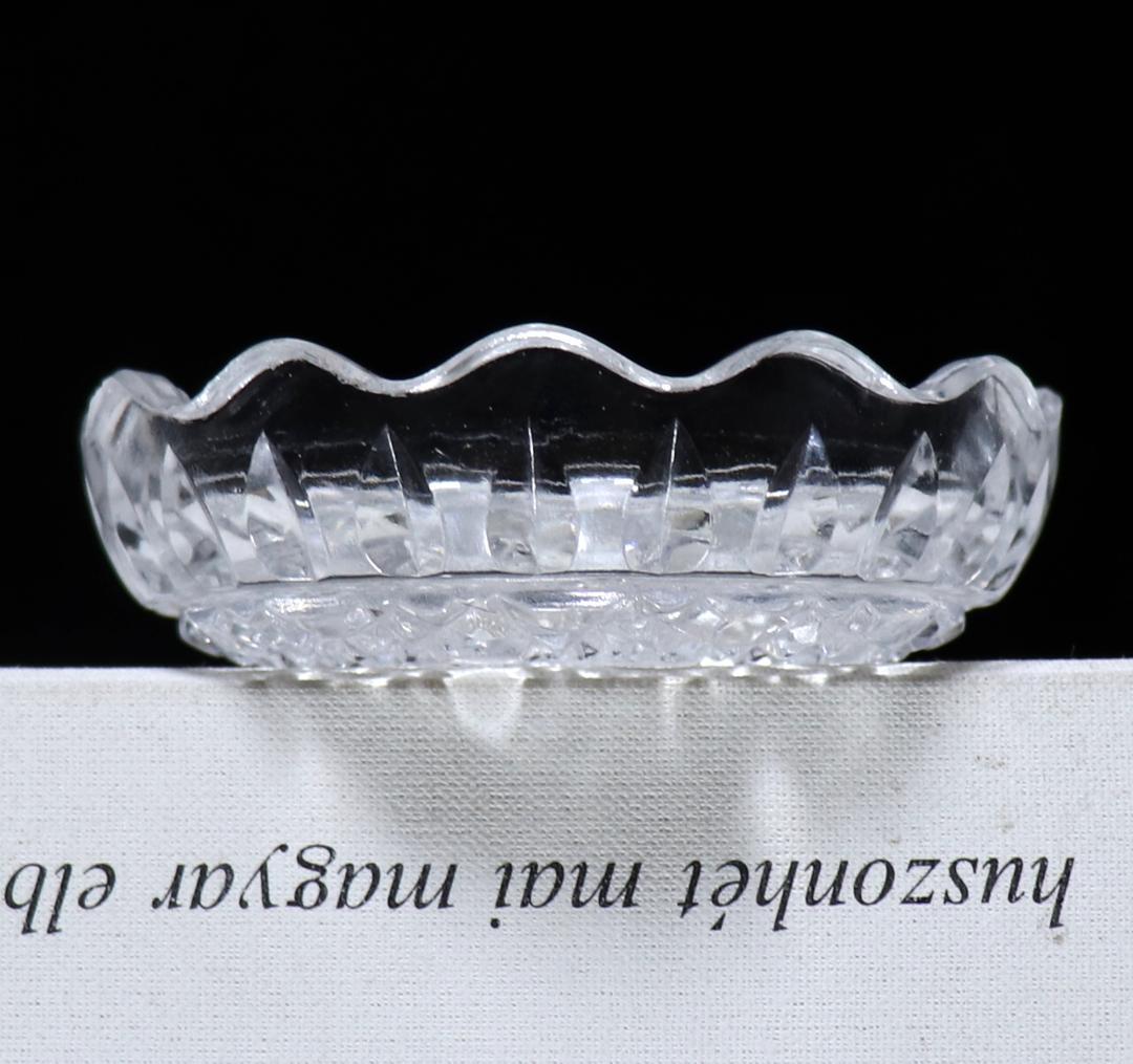 オールド・バカラ 稀少 丸型 切子皿 トレイ ディアマン・ピエーリー 小皿