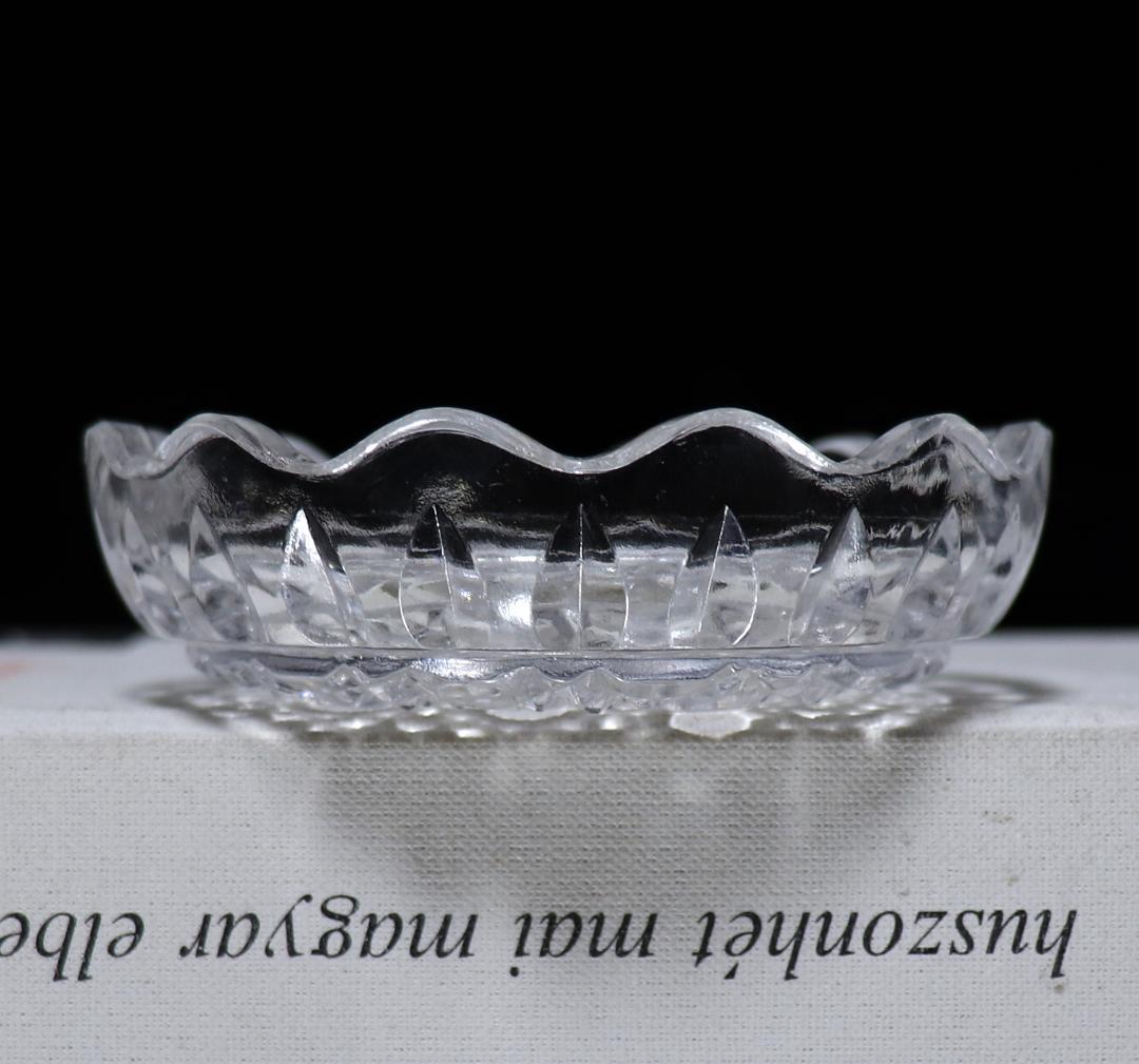 オールド・バカラ 稀少 丸型 切子皿 トレイ ディアマン・ピエーリー 小皿