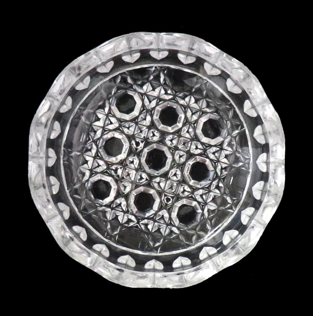 オールド・バカラ 稀少 丸型 切子皿 トレイ ディアマン・ピエーリー 小皿