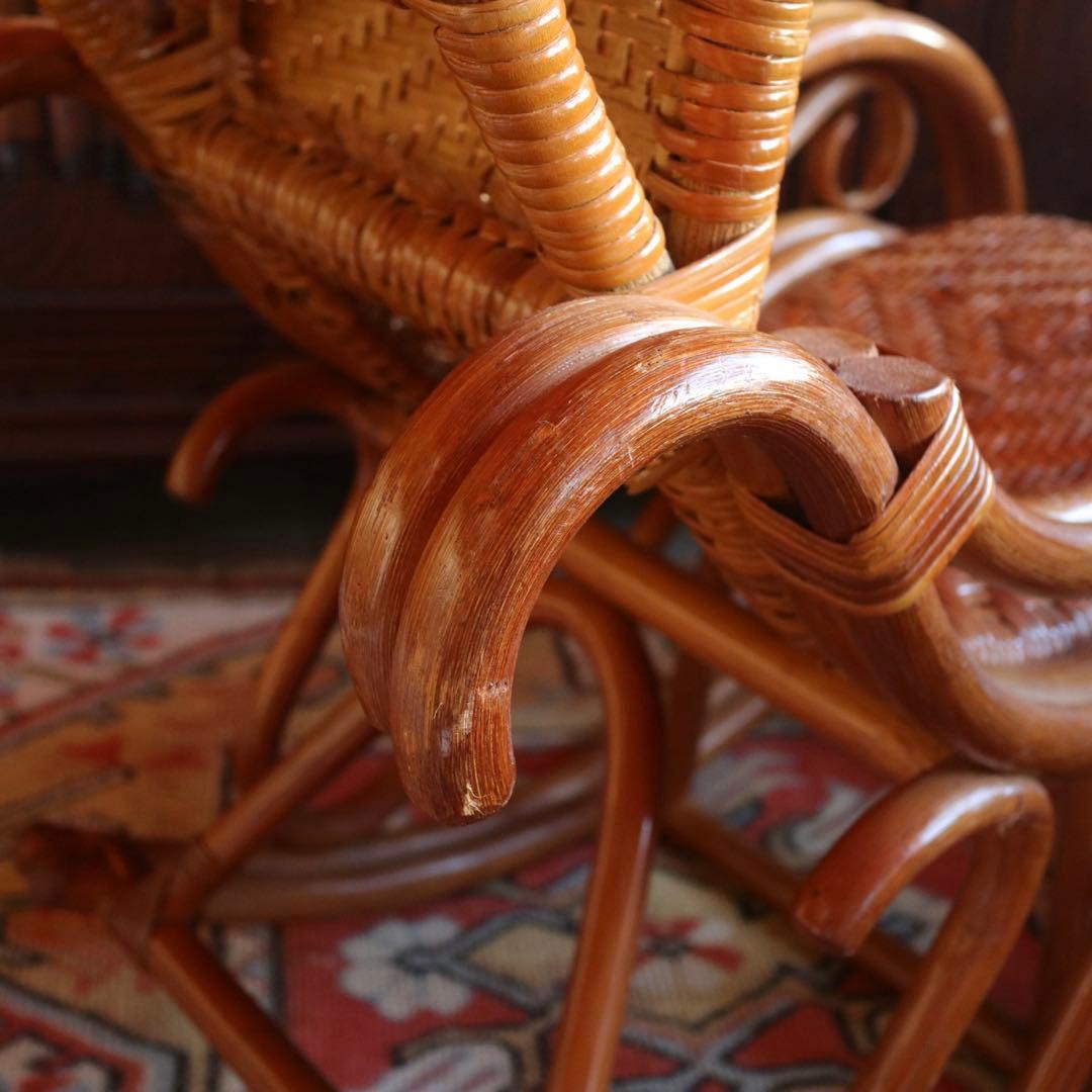 ロッキングチェア　キッズチェア　ラタン　籐