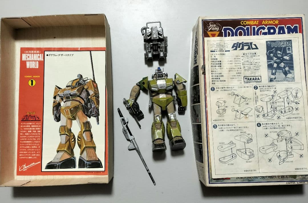 タカラ 1/72 ダグラム 大河原邦男デザインデザートタイプ 全塗装 完成