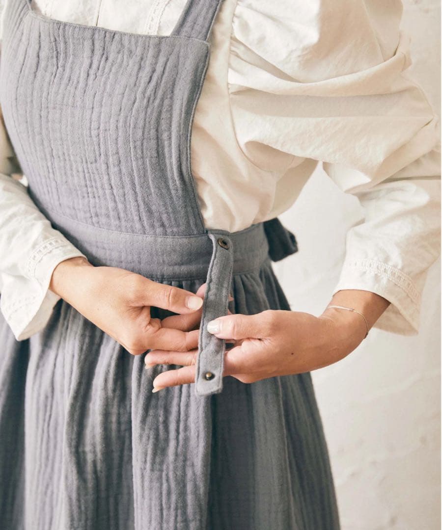 Parsley パセリ 辻希美 プロデュース コットンガーゼエプロン グレー