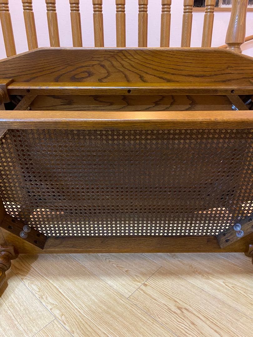 三越　ブルージュ　アンティーク　ローテーブル　ラタン　レトロ　ヴィンテージ