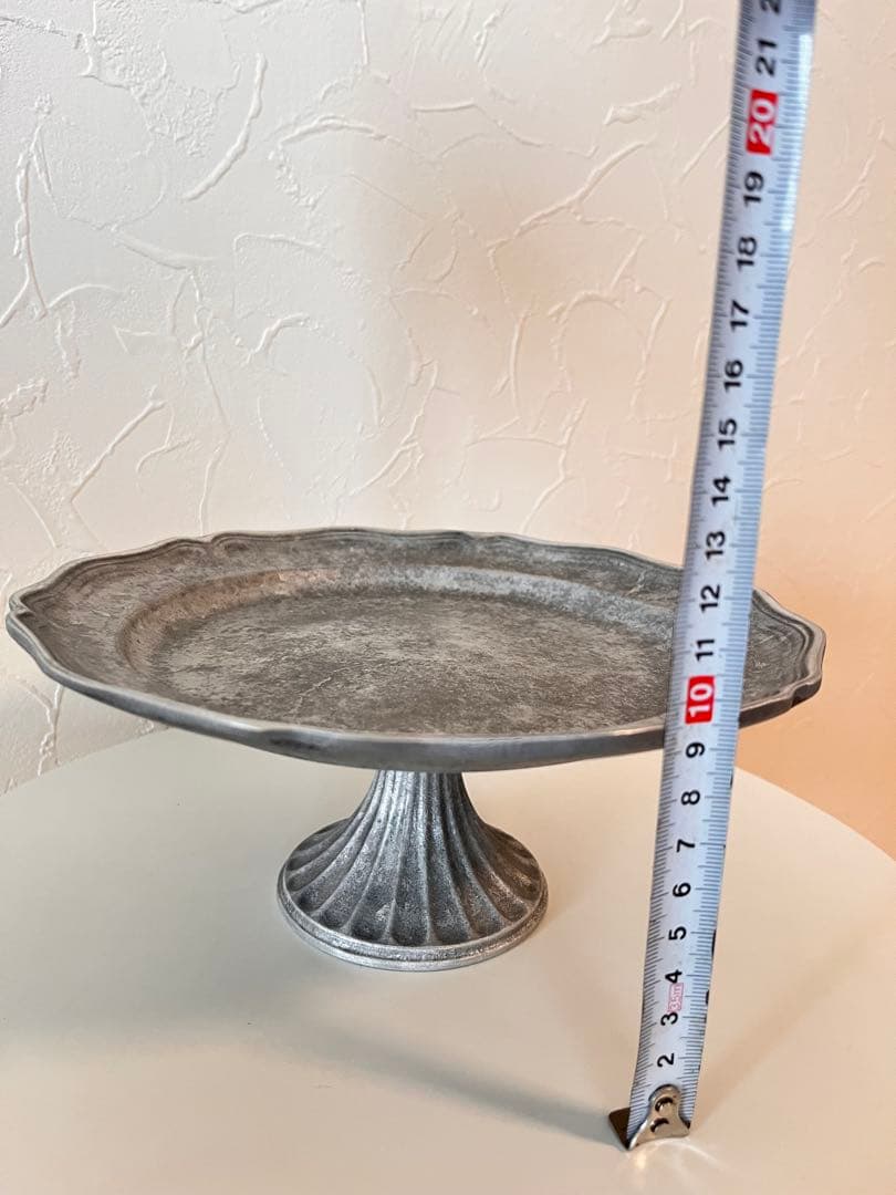 co+fe コフェ　アルミ　花リムオーバルコンポート　21cm 未使用