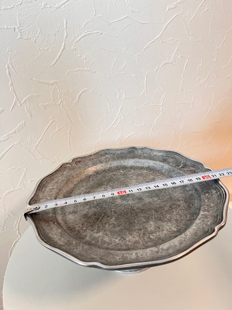 co+fe コフェ　アルミ　花リムオーバルコンポート　21cm 未使用