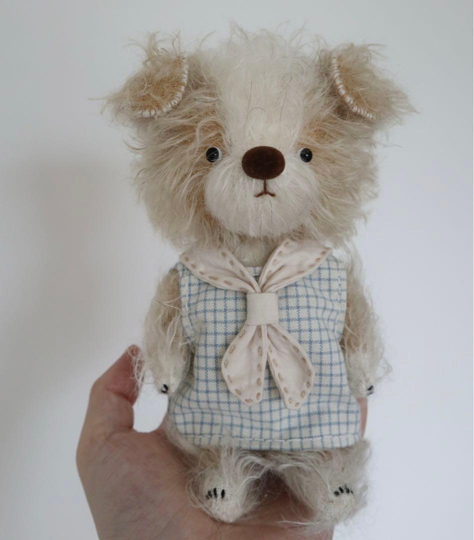 優しいボタン耳ワンワン ぬいぐるみ アーティストベア 海外作家様 ぬいぐるみ 犬