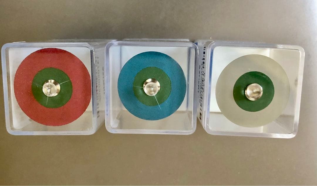 ダイヤモンドラバー3個セット 赤:荒青: 中荒　白: 艶出し