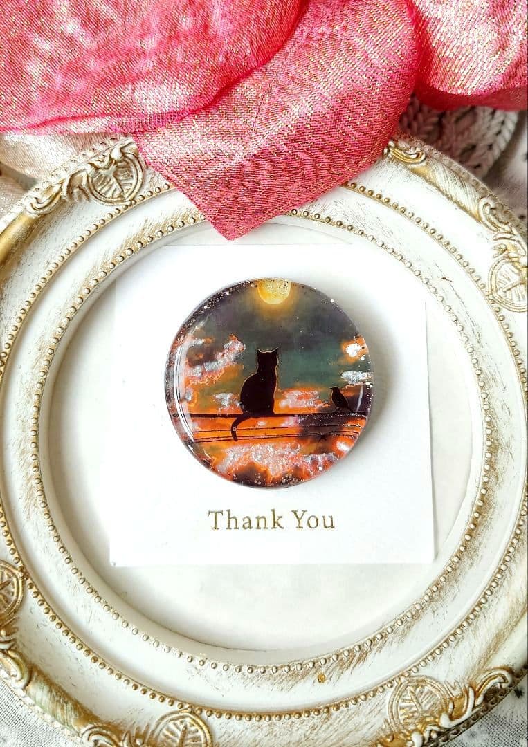 レジン 猫 ヘアゴム ブローチ ポニーフック No.365の通販｜si360.com.pa