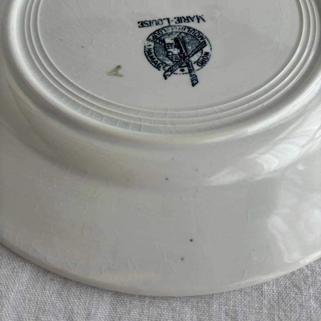 フランスアンティーク ムーランデルー Marie Louiseプレート2枚セット