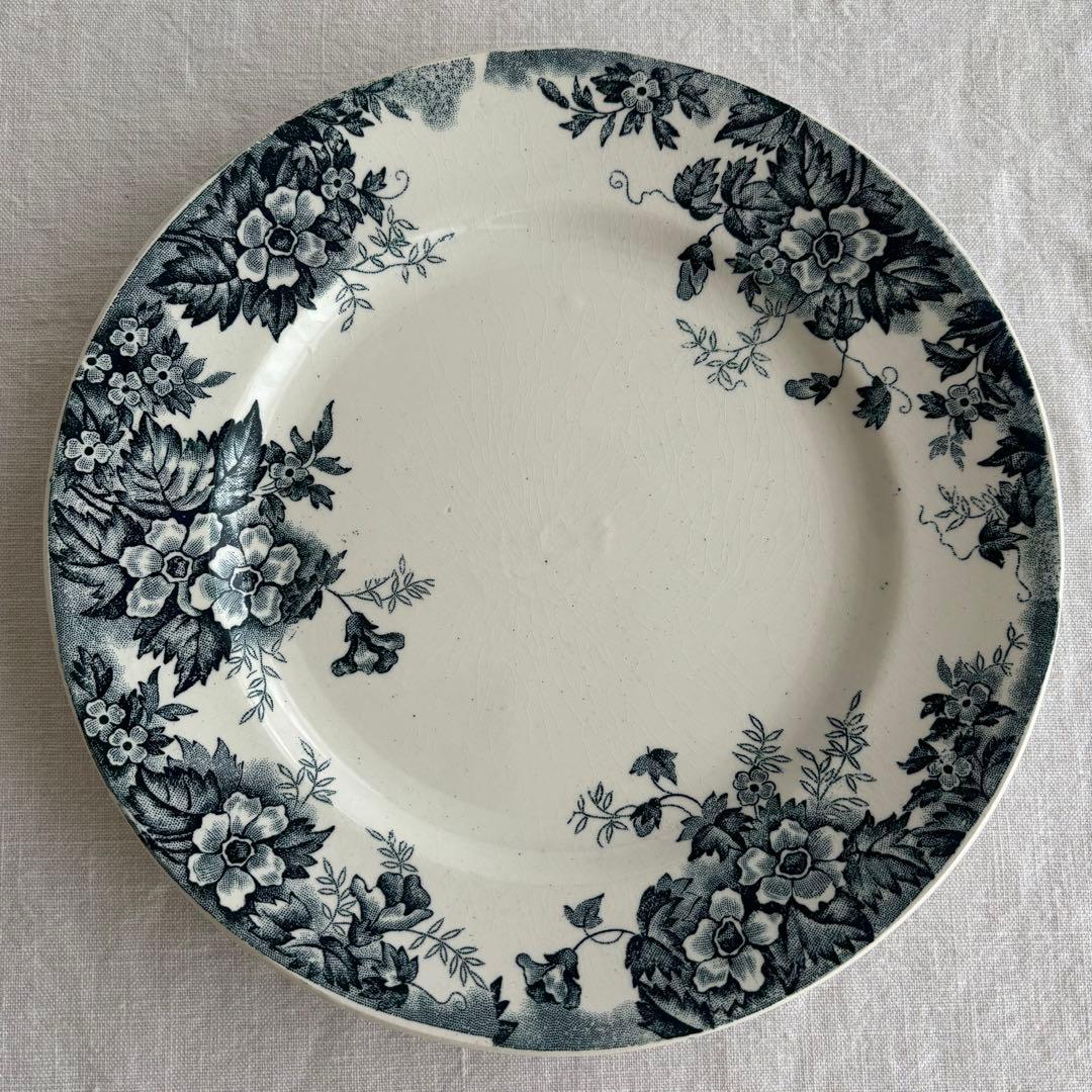 フランスアンティーク ムーランデルー Marie Louiseプレート2枚セット