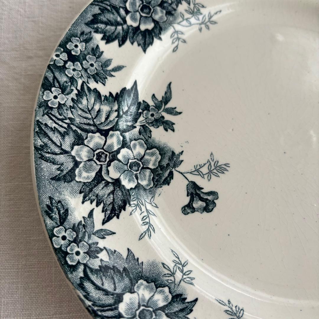 フランスアンティーク ムーランデルー Marie Louiseプレート2枚セット