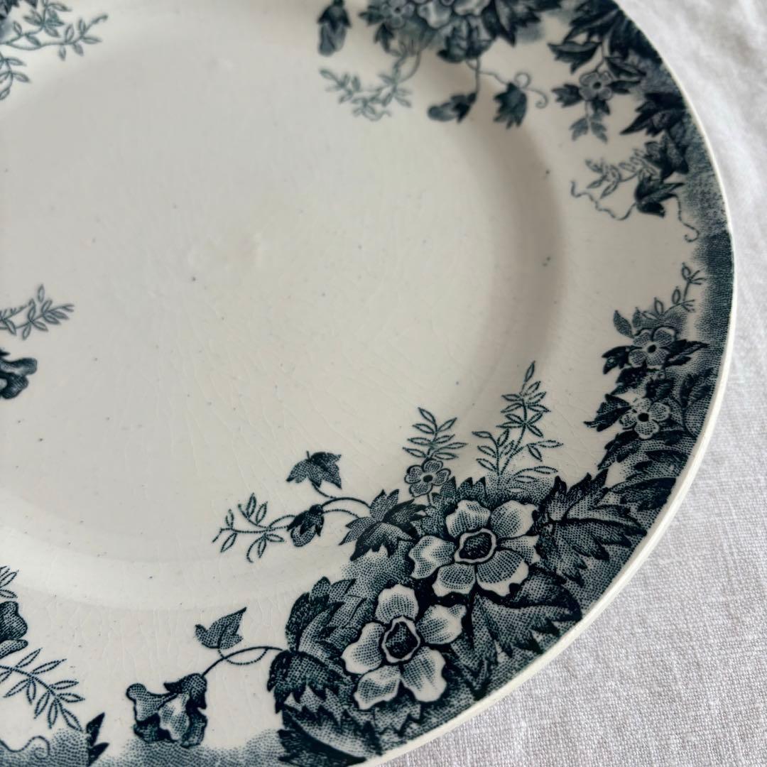 フランスアンティーク ムーランデルー Marie Louiseプレート2枚セット