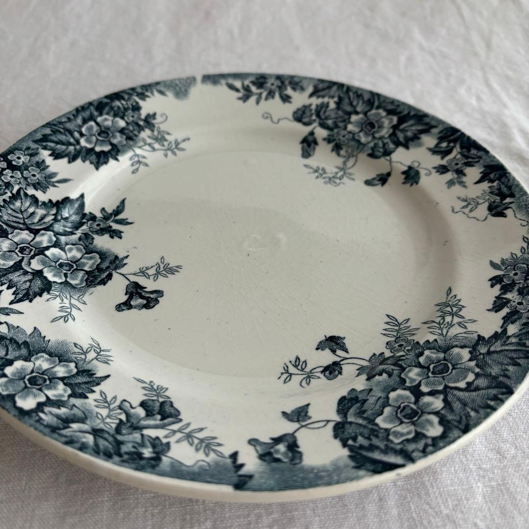 フランスアンティーク ムーランデルー Marie Louiseプレート2枚セット