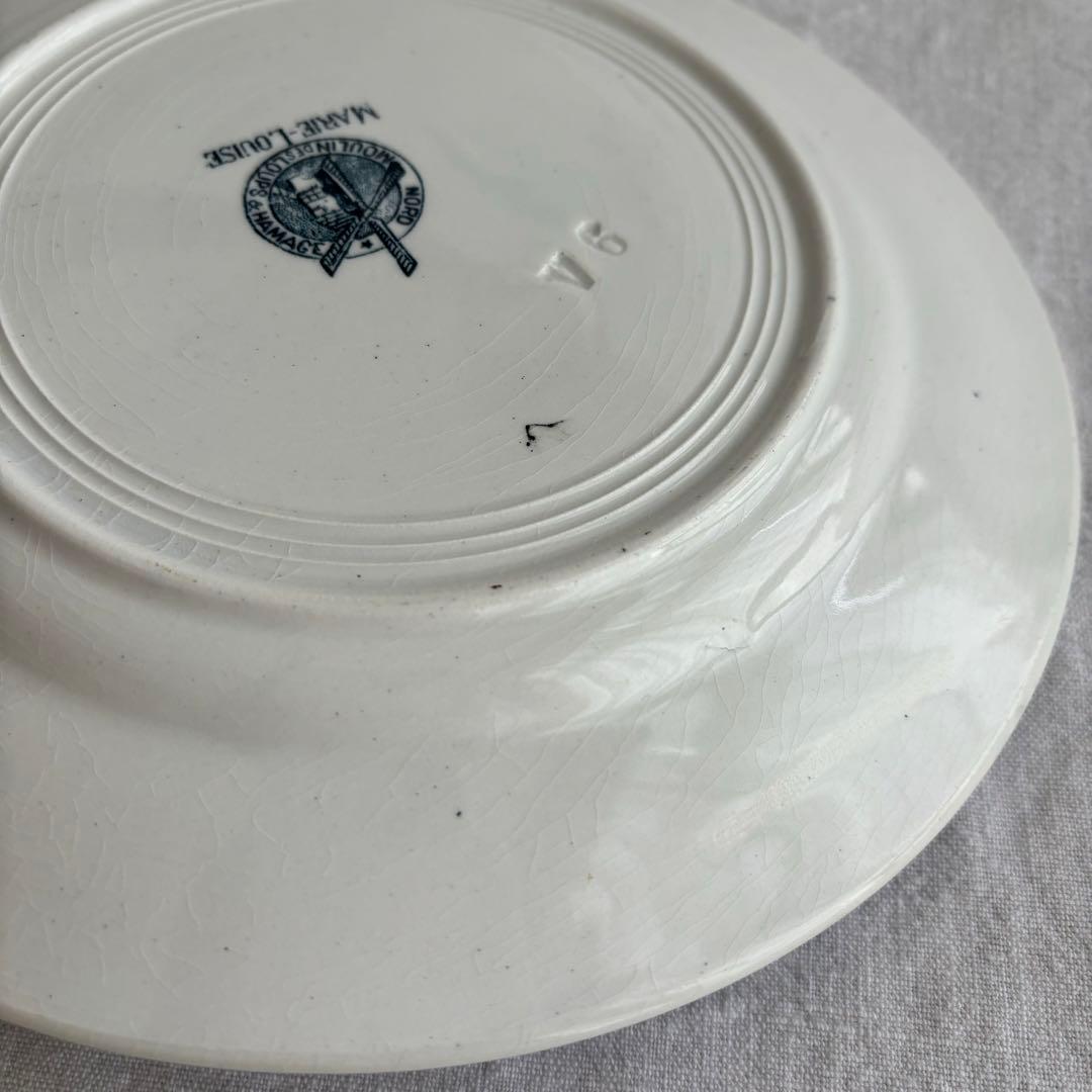 フランスアンティーク ムーランデルー Marie Louiseプレート2枚セット