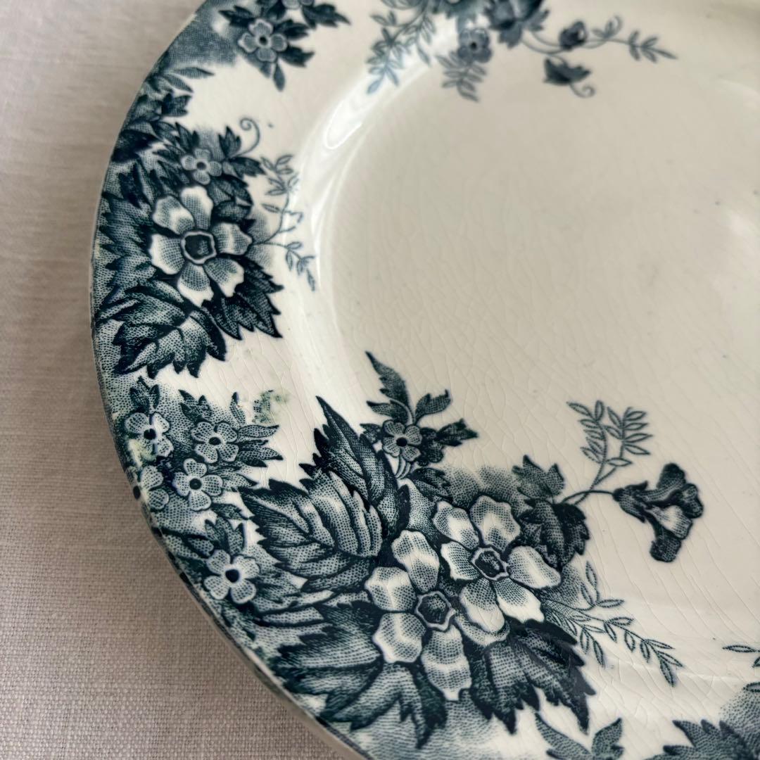 フランスアンティーク ムーランデルー Marie Louiseプレート2枚セット