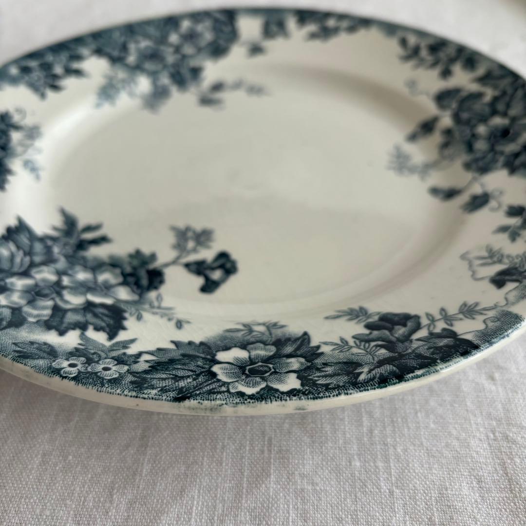 フランスアンティーク ムーランデルー Marie Louiseプレート2枚セット