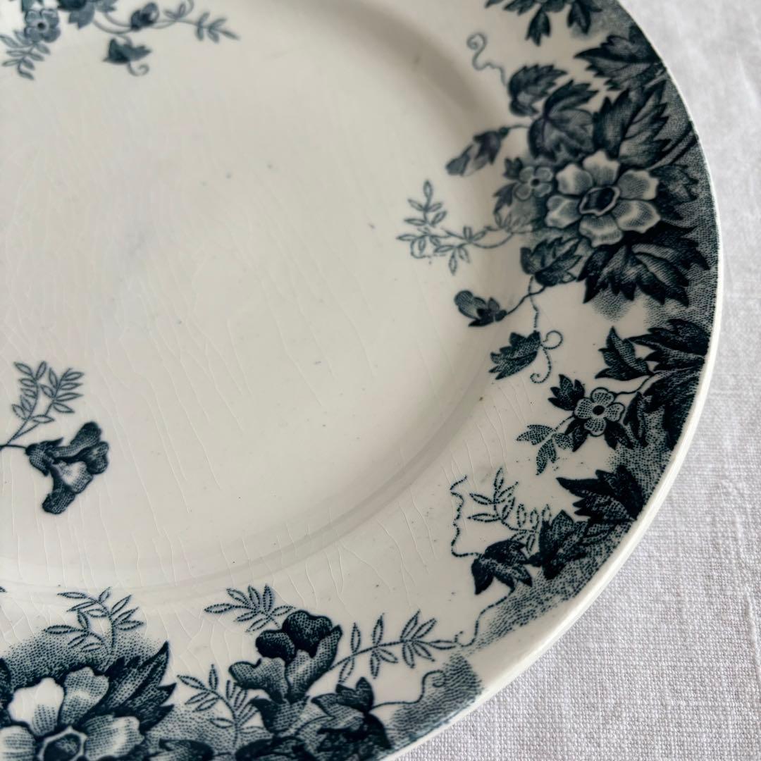 フランスアンティーク ムーランデルー Marie Louiseプレート2枚セット