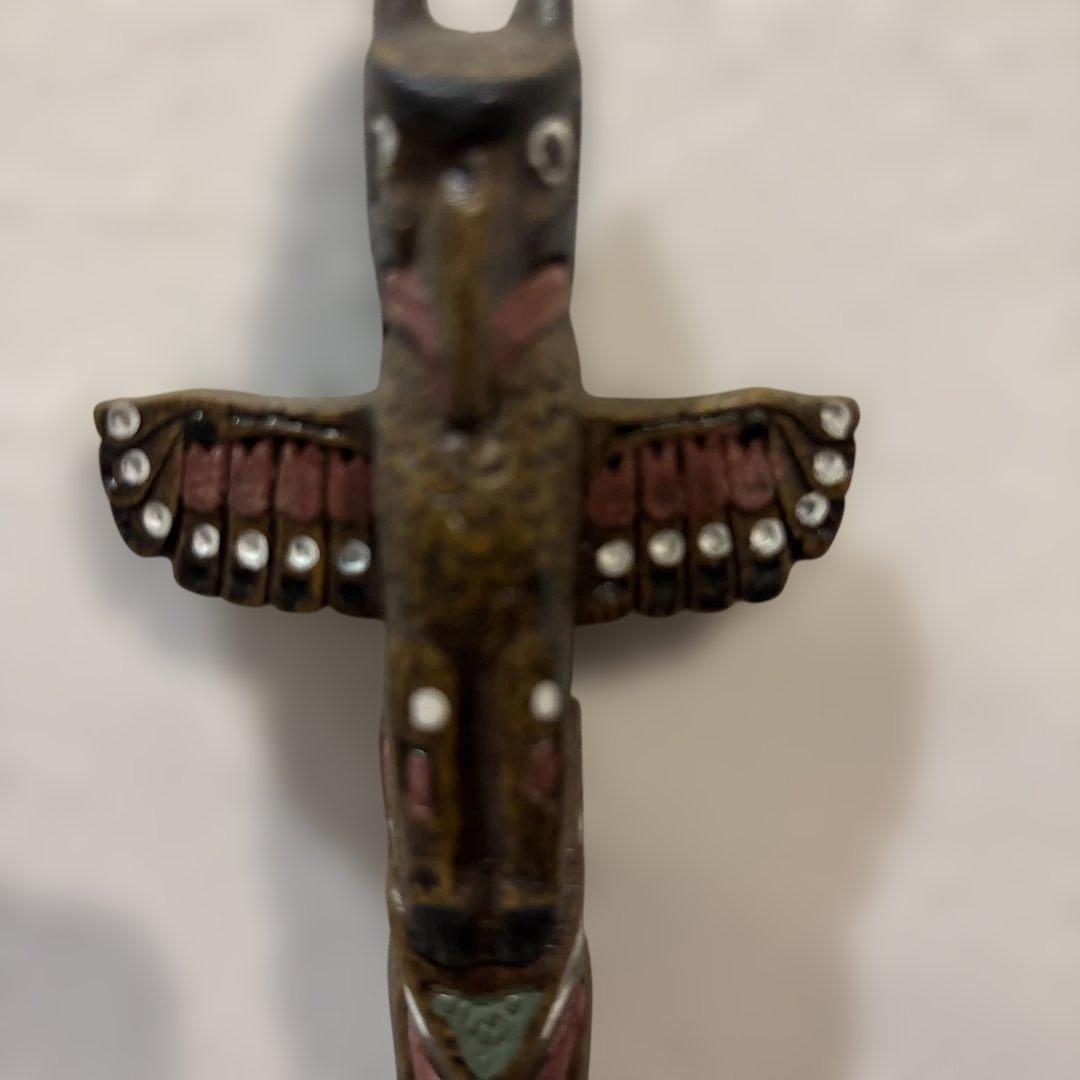 トーテムポール 風彫刻 約20cm - メルカリ