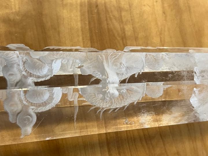天然水晶立体彫刻龍