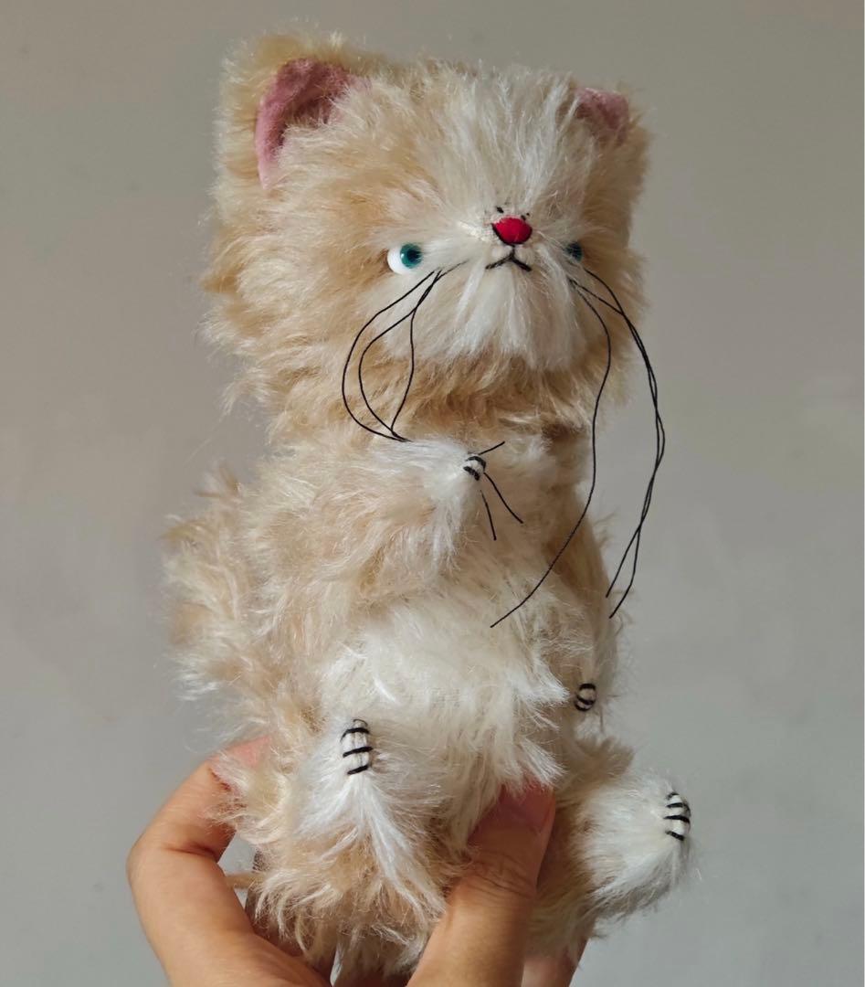 逞しい猫さん ぬいぐるみ アーティストベア 海外作家様 ハンドメイド ねこ