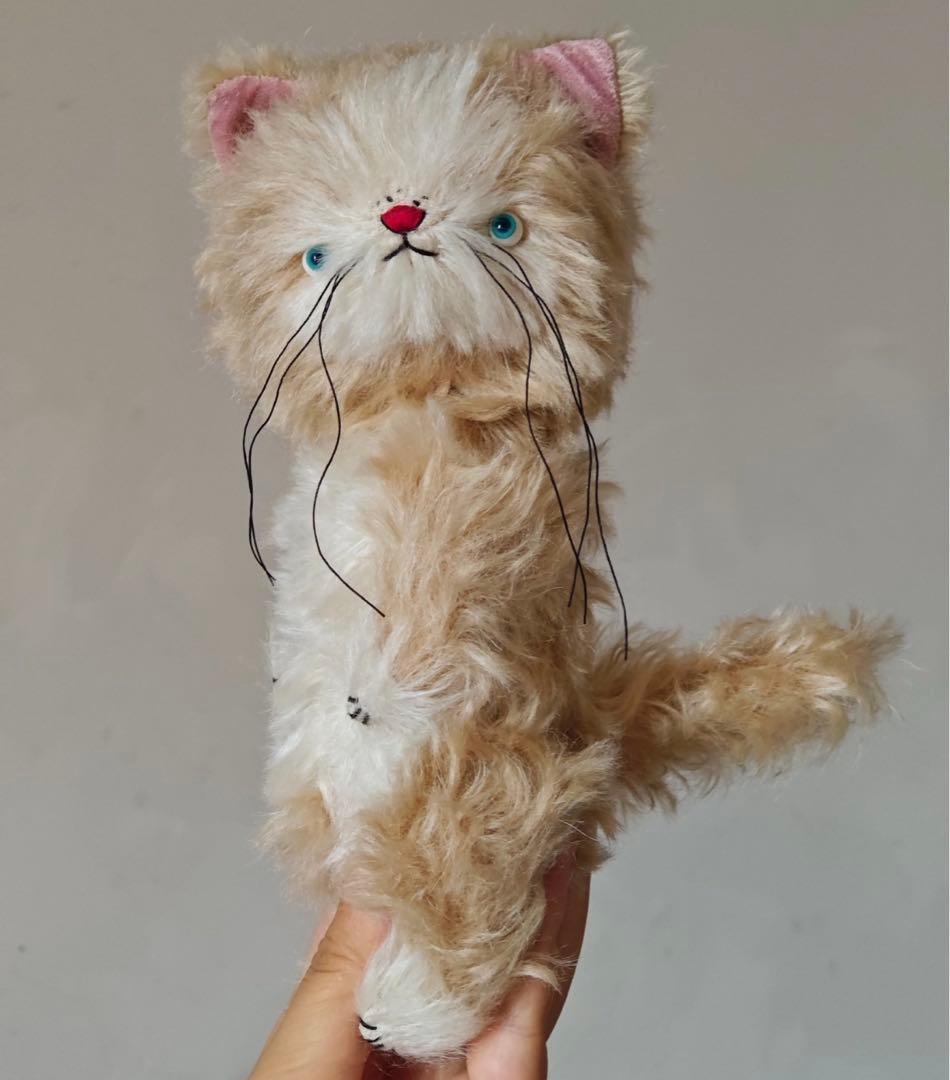 逞しい猫さん ぬいぐるみ アーティストベア 海外作家様 ハンドメイド ねこ