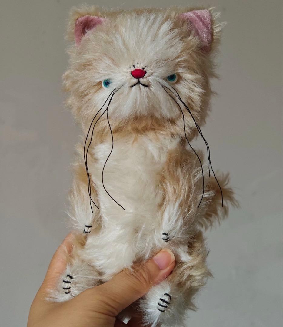 逞しい猫さん ぬいぐるみ アーティストベア 海外作家様 ハンドメイド ねこ