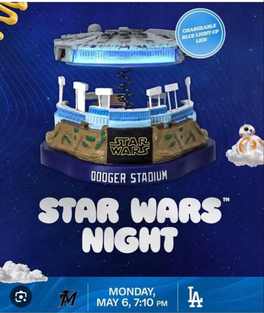 激レア】ドジャース球場配布 スターウォーズ ナイト ミレニアム