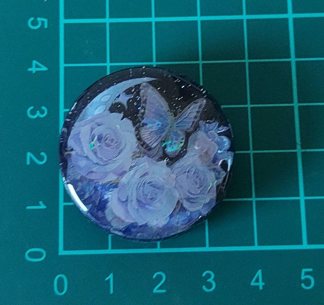 【1661】レジン　月　蝶　ヘアゴム　ポニーフック　ブロ―チ　ハンドメイド