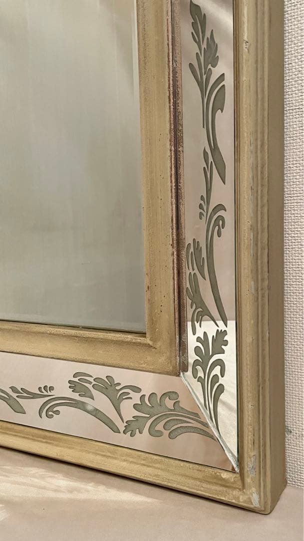 \"シャビーシック\" ウォールアートミラー