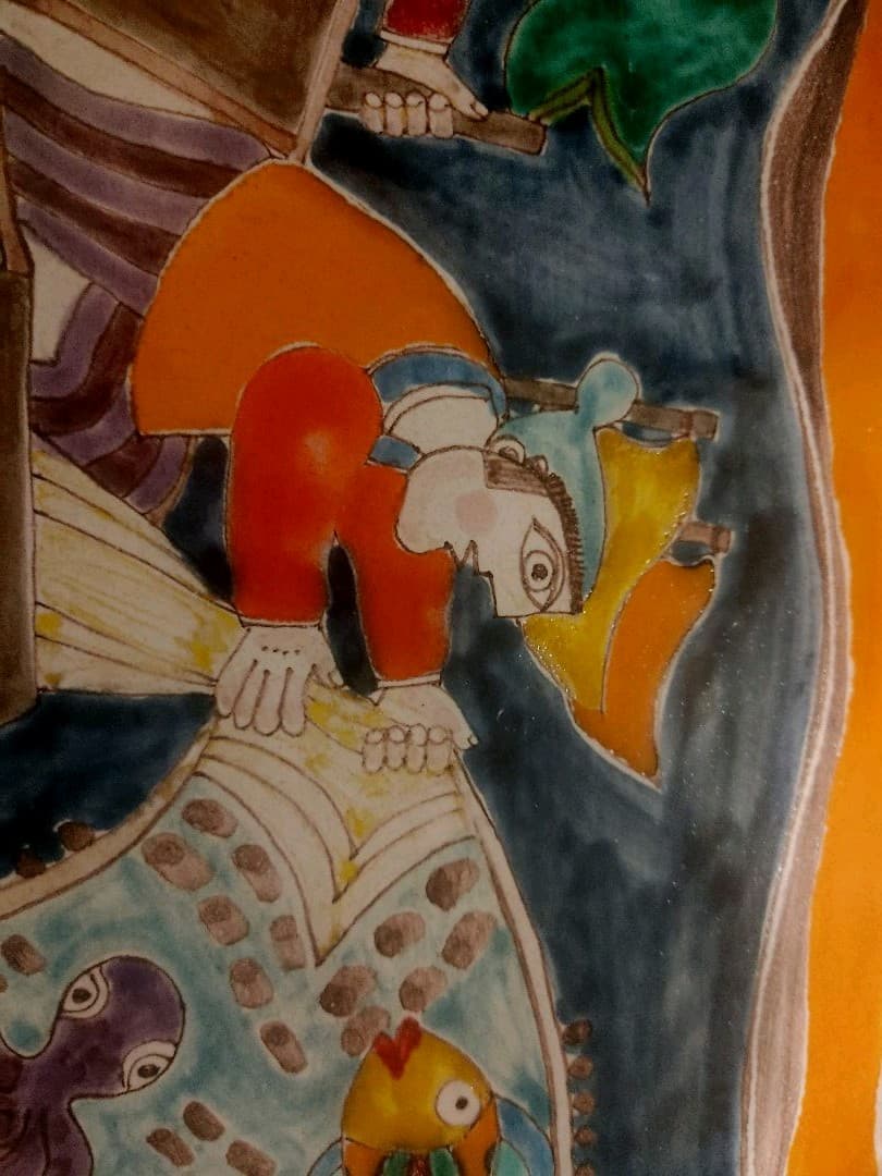 イタリア　デシモーネ DeSimone　シチリア　手描き　レア　壁掛け